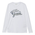 Guess Shirt tinta unita con Stampa Bianco per Bambino L5YI14K8HM4X BIANCO GUESS 