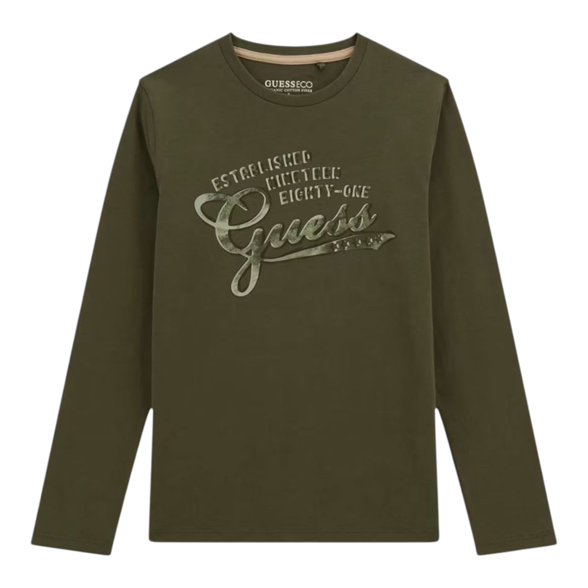 Guess Shirt tinta unita con Stampa Verde per Bambino L5YI14K8HM4X VERDE GUESS 
