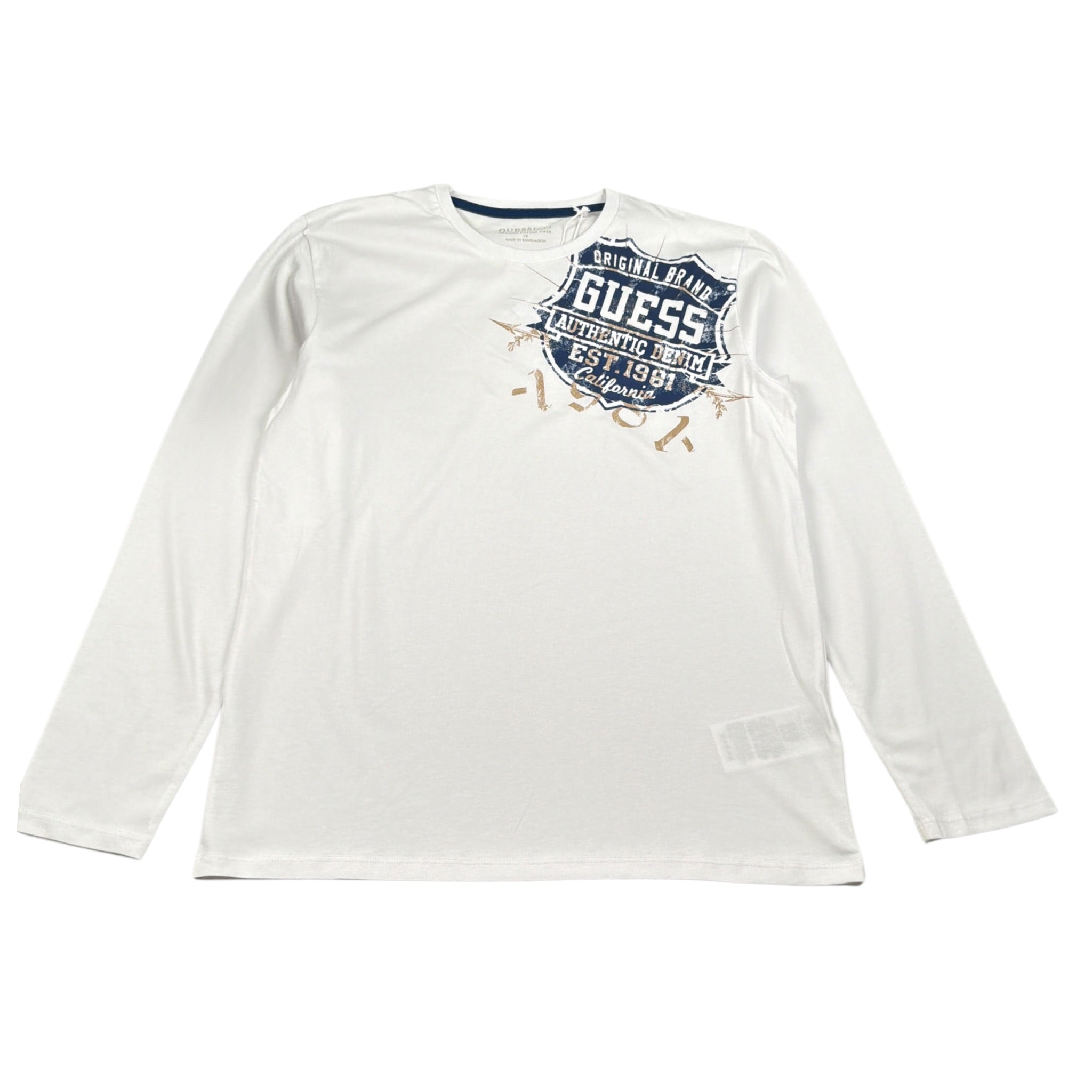 Guess Shirt Girocollo tinta unita con Stampa Bianco per Bambino L5YI16K8HM4XXX BIANCO GUESS 