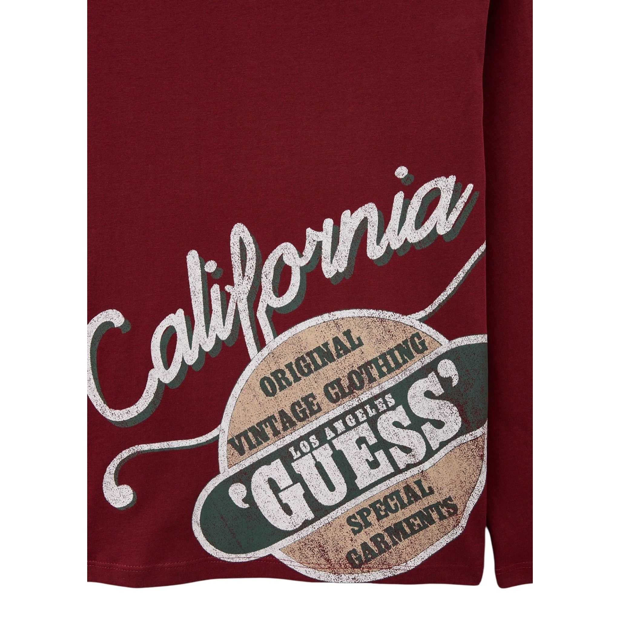 Guess Shirt tinta unita Girocollo con Stampa Bordeaux per Bambino L5YI26K8HM4X BORDEAUX GUESS 