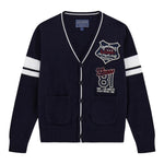Guess Cardigan tinta unita con Logo Blu per Bambino L5YR05Z0140 BLU GUESS 