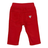 Guess Pantalone tinta unita con Elastico In Vita Rosso per Bambino N3BB04WFPPA ROSSO GUESS 