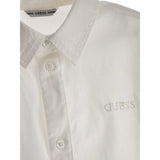 Guess Camicia tinta unita con Stampa Bianco per Bambino N3YH04WE5W0 BIANCO GUESS 