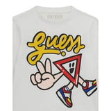 Guess Shirt tinta unita con Stampa Bianco per Neonato N4YI03K8HM4X BIANCO GUESS 