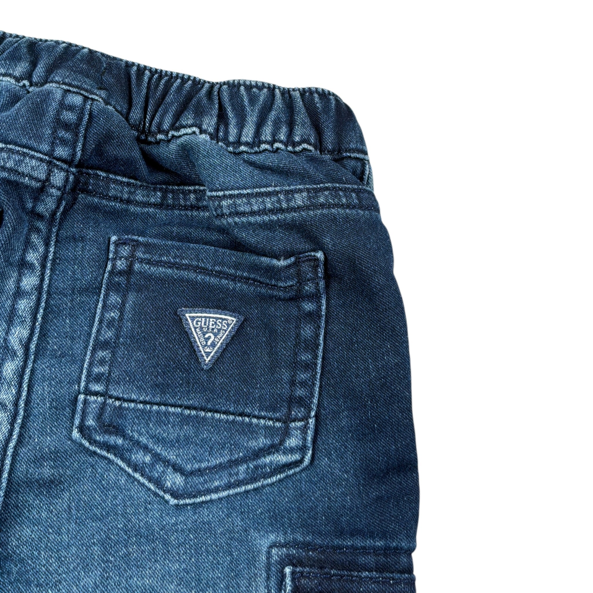 Guess Jeans tinta unita con Elastico In Vita Blu per Neonato N5BA01D5FQ00N BLU GUESS 