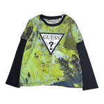 Guess Shirt tinta unita con Fantasia E Maniche In Contrasto Verde per Bambino N5BI03I3Z14 VERDE GUESS 
