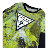 Guess Shirt tinta unita con Fantasia E Maniche In Contrasto Verde per Bambino N5BI03I3Z14 VERDE GUESS 