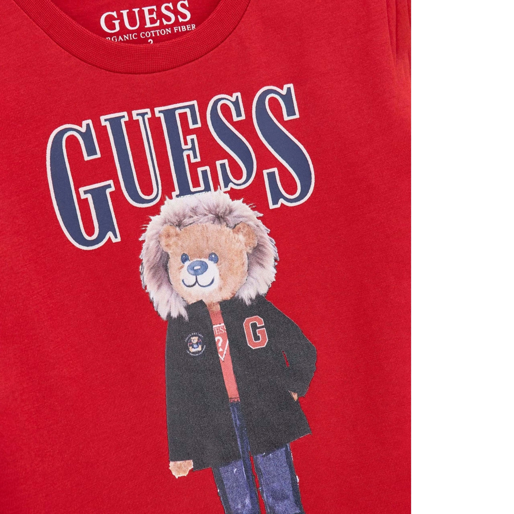 Guess Shirt tinta unita Girocollo con Stampa Rosso per Neonato N5BI04I3Z14 ROSSO GUESS 