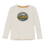 Guess Shirt tinta unita Girocollo con Stampa Beige per Neonato N5BI11I3Z14XX BEIGE GUESS 