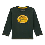 Guess Shirt tinta unita Girocollo con Stampa Verde per Neonato N5BI11I3Z14XX VERDE GUESS 
