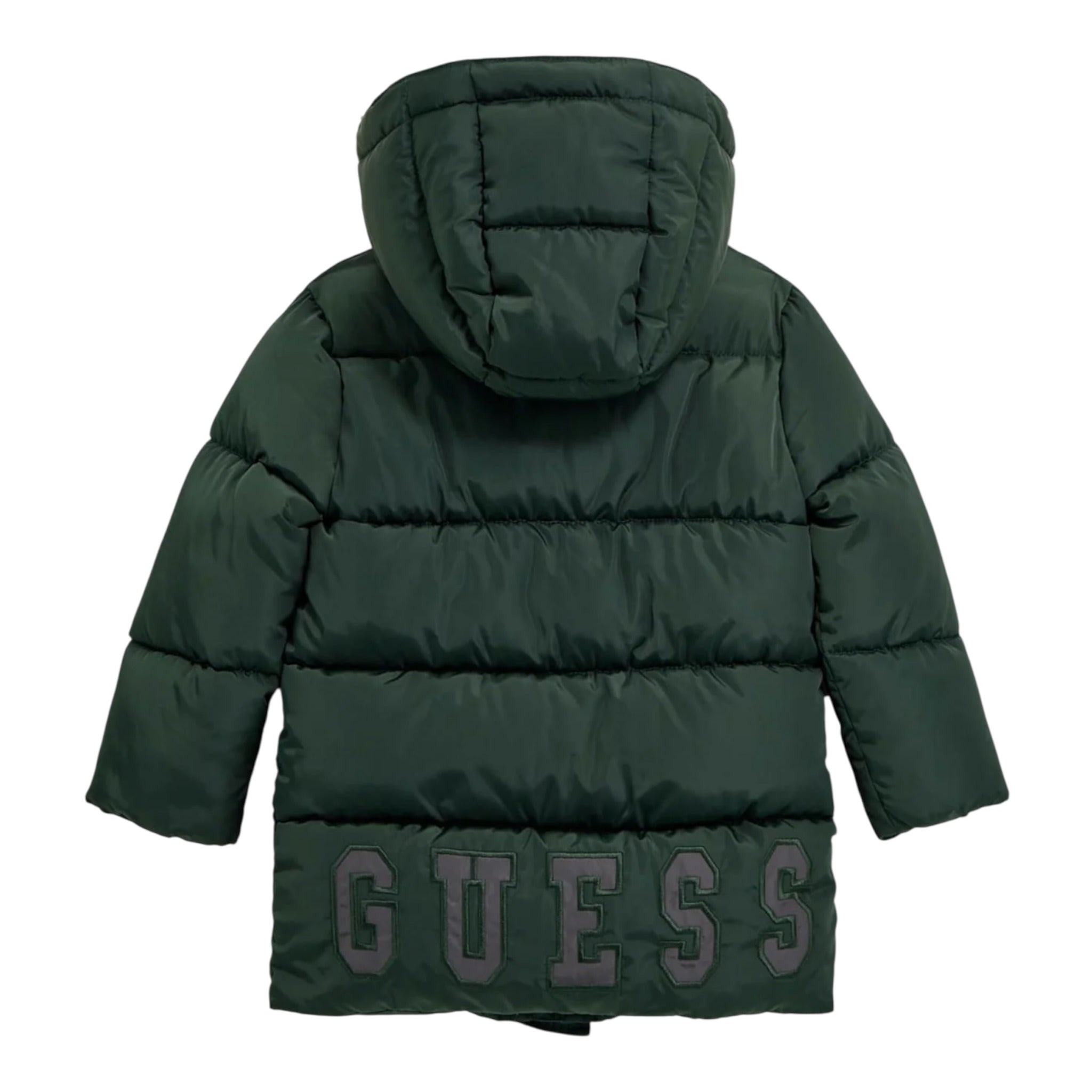 Guess Giubbino tinta unita con Cappuccio Verde per Bambino N5BL02WB240 VERDE GUESS 
