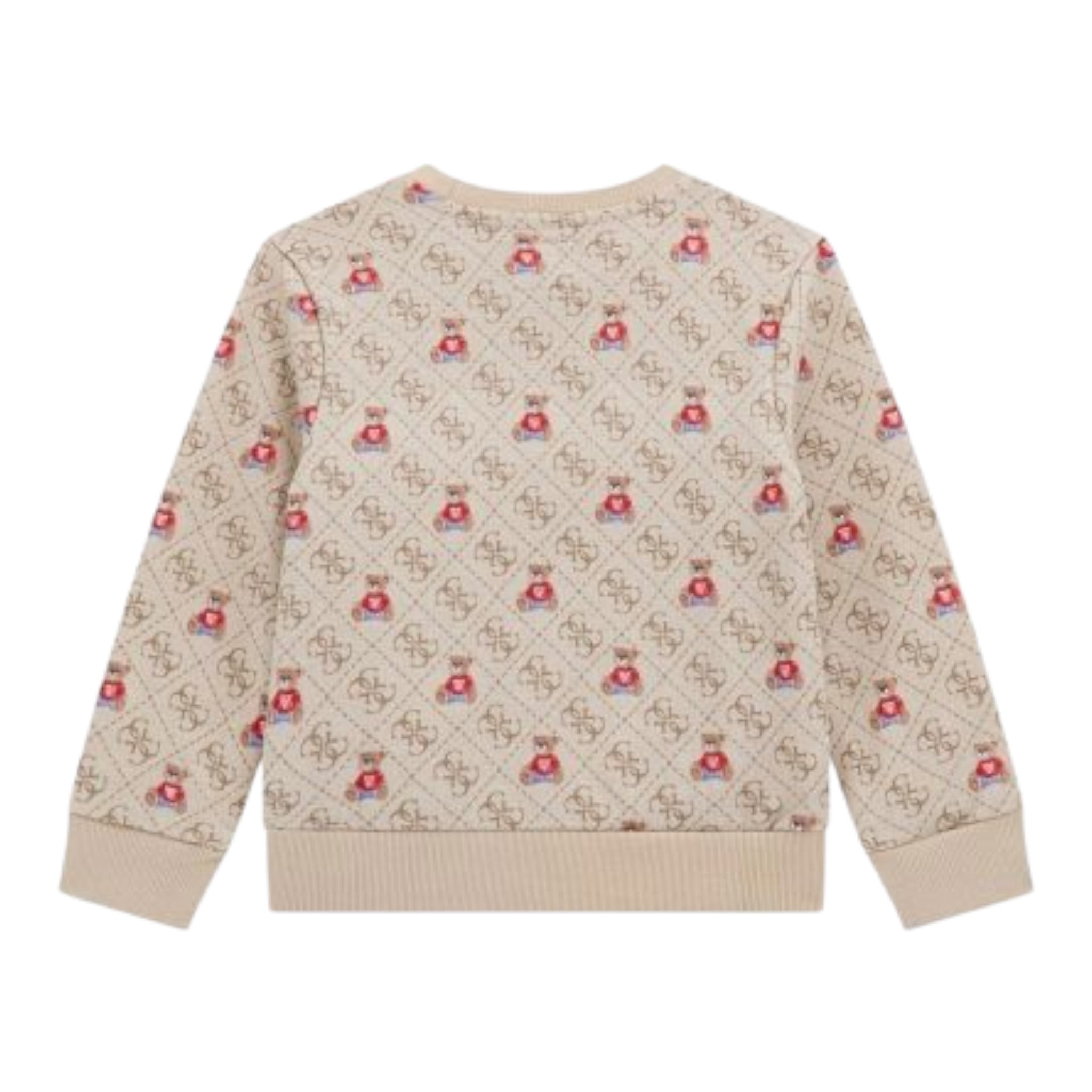 Guess Felpa tinta unita con Fantasia Beige per Neonato N5BQ05KAD744 BEIGE GUESS 