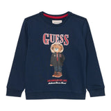 Guess Felpa tinta unita con Stampa Blu per Neonato N5BQ07KAD74X BLU GUESS 