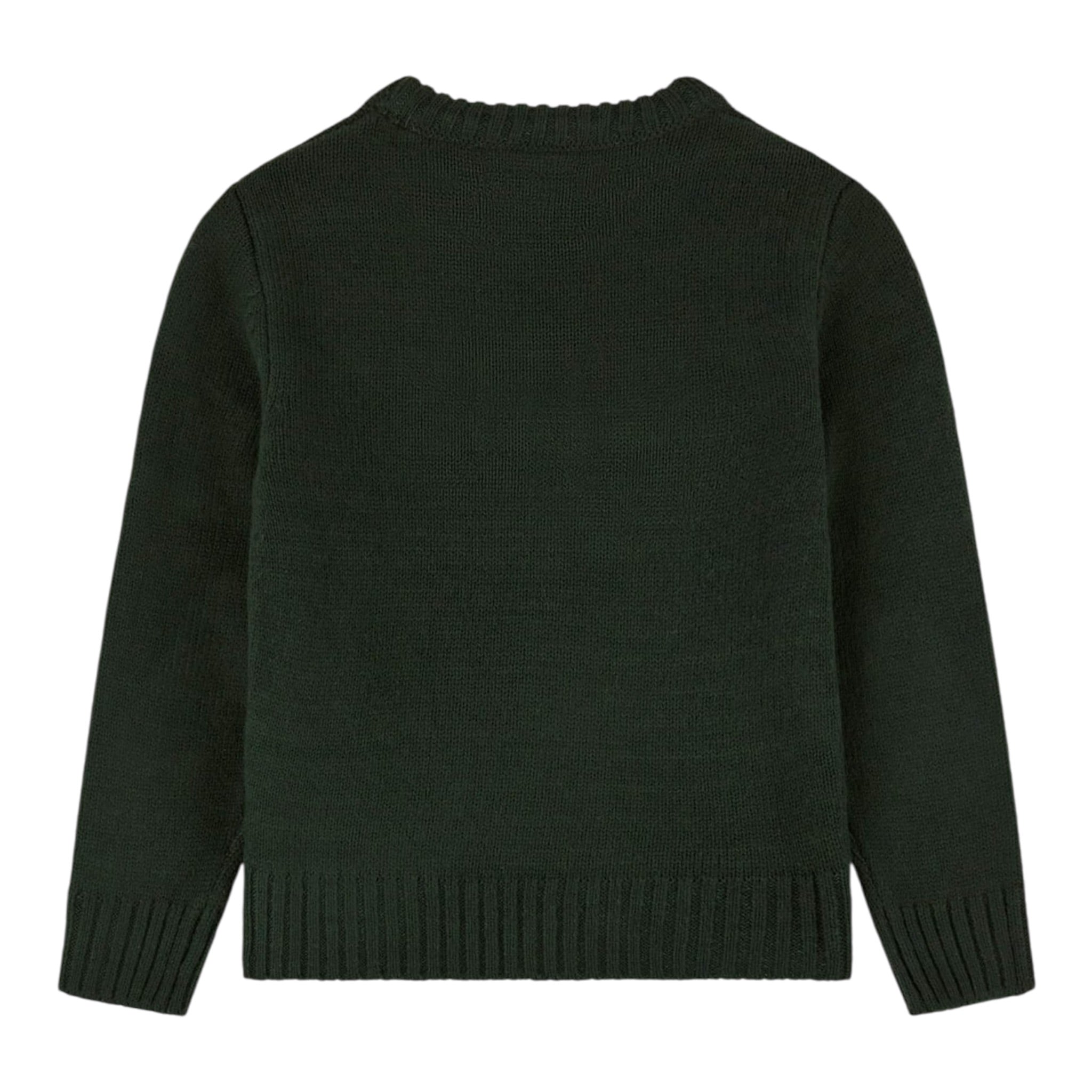 Guess Maglia Girocollo tinta unita con Logo Verde per Neonato N5BR03Z32N0 VERDE GUESS 