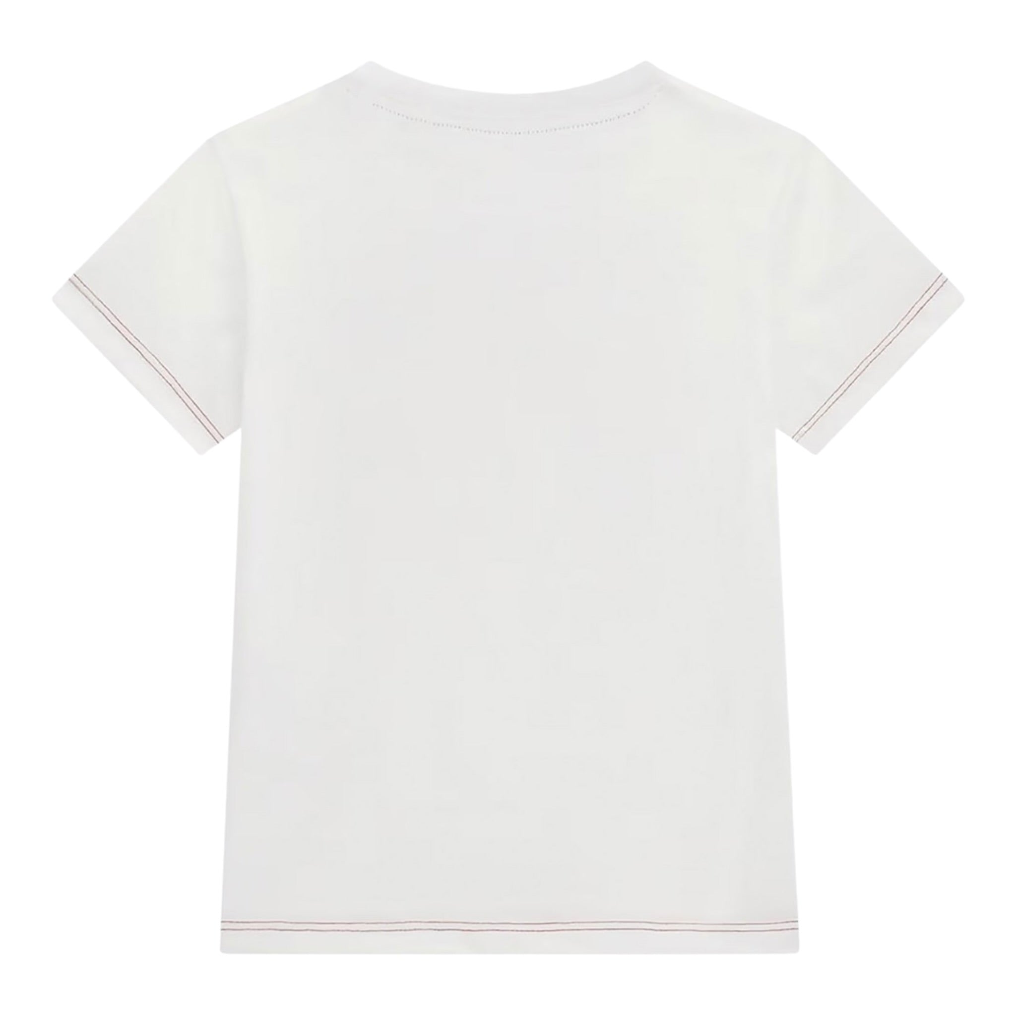 Guess T-Shirt tinta unita con Stampa Bianco per Bambino N5RI02K8HM4 BIANCO GUESS 