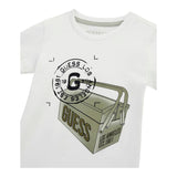 Guess T-Shirt tinta unita con Stampa Bianco per Bambino N5RI27K8HM4 BIANCO GUESS 