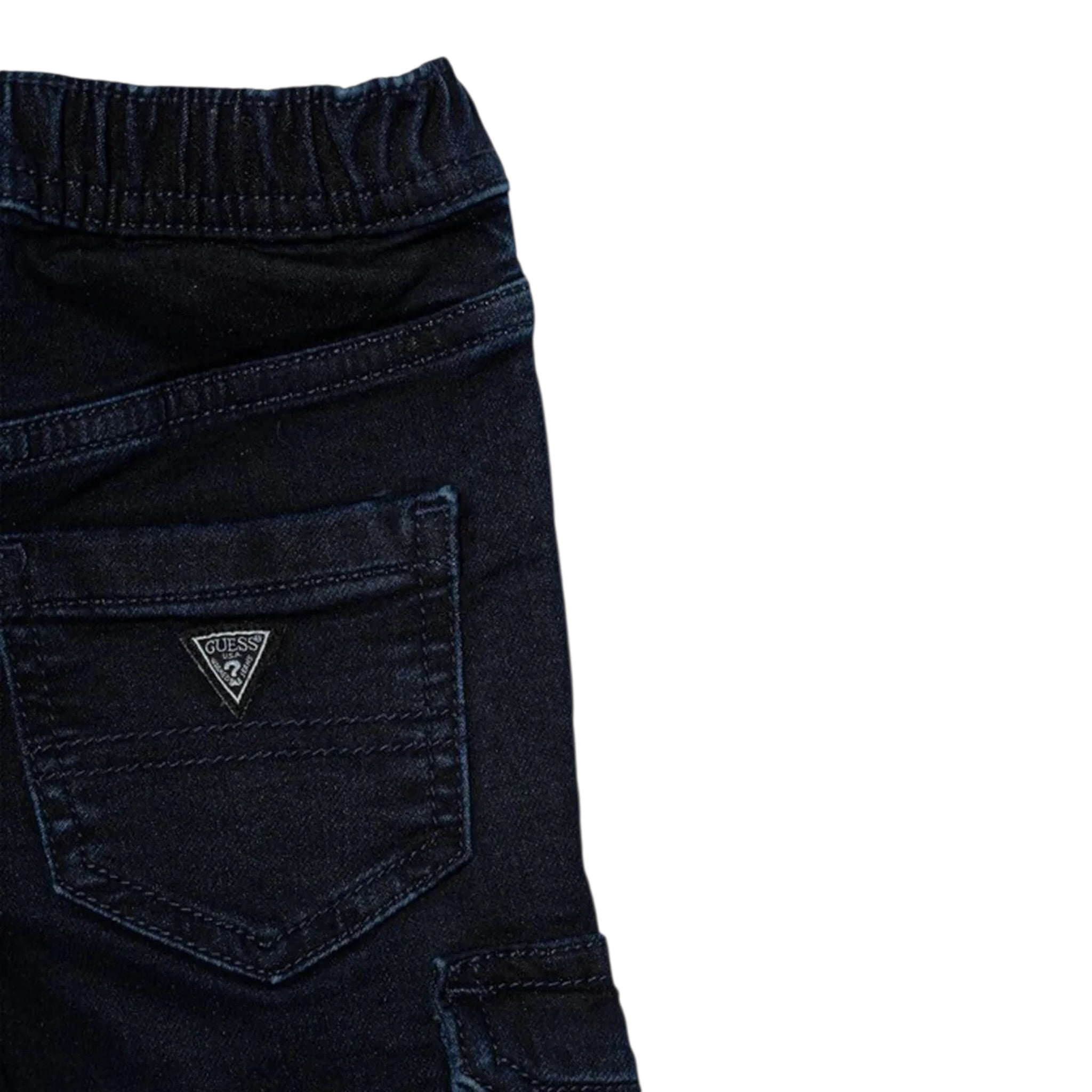 Guess Jeans tinta unita con Tasconi Blu per Bambino N5Y03KCY70 BLU GUESS 
