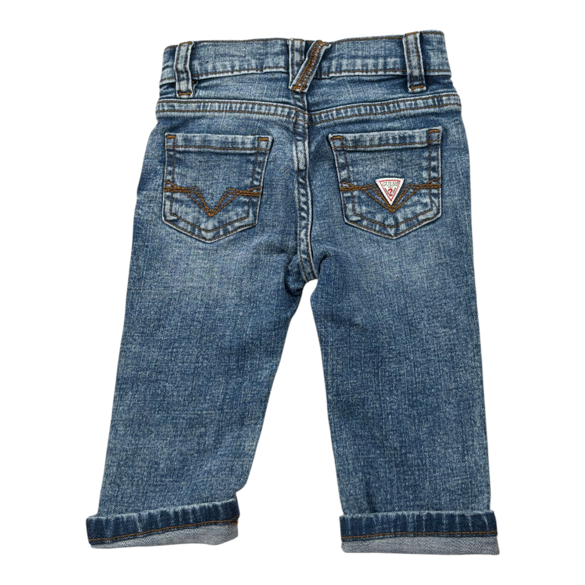 Guess Jeans tinta unita con Girovita Regolabile Blu per Neonato N5YA02D52Z0 BLU GUESS 