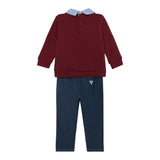 Guess Completo 2 Pezzi Felpa-Jeans Bordeaux per Bambino N5YG13KAX74 BORDEAUX GUESS 