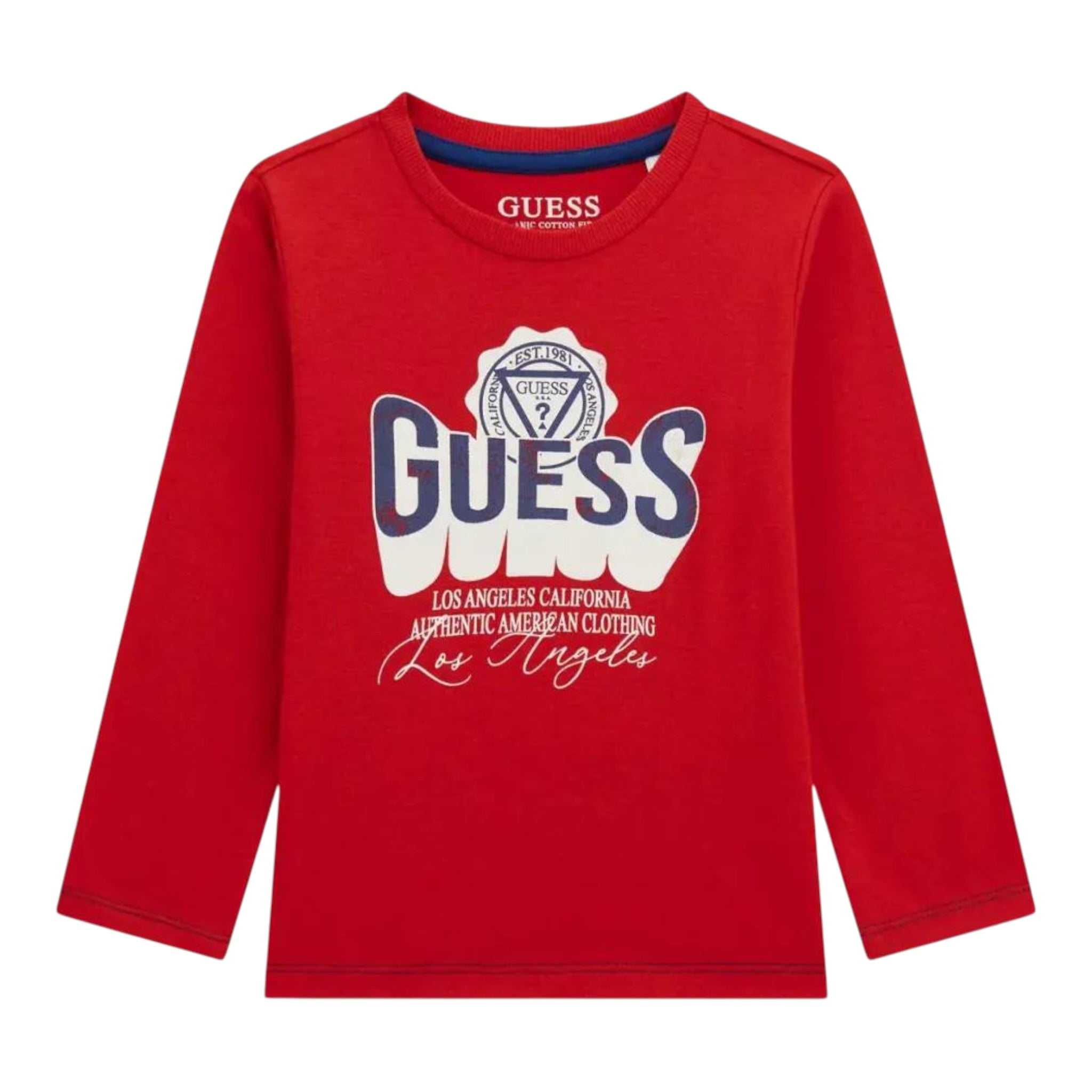 Guess Shirt tinta unita con Stampa Rosso per Neonato N5YI13K8HM0XXN ROSSO GUESS 