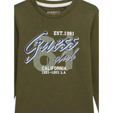 Guess Shirt tinta unita con Stampa Verde per Neonato N5YI15K8HM4 VERDE GUESS 