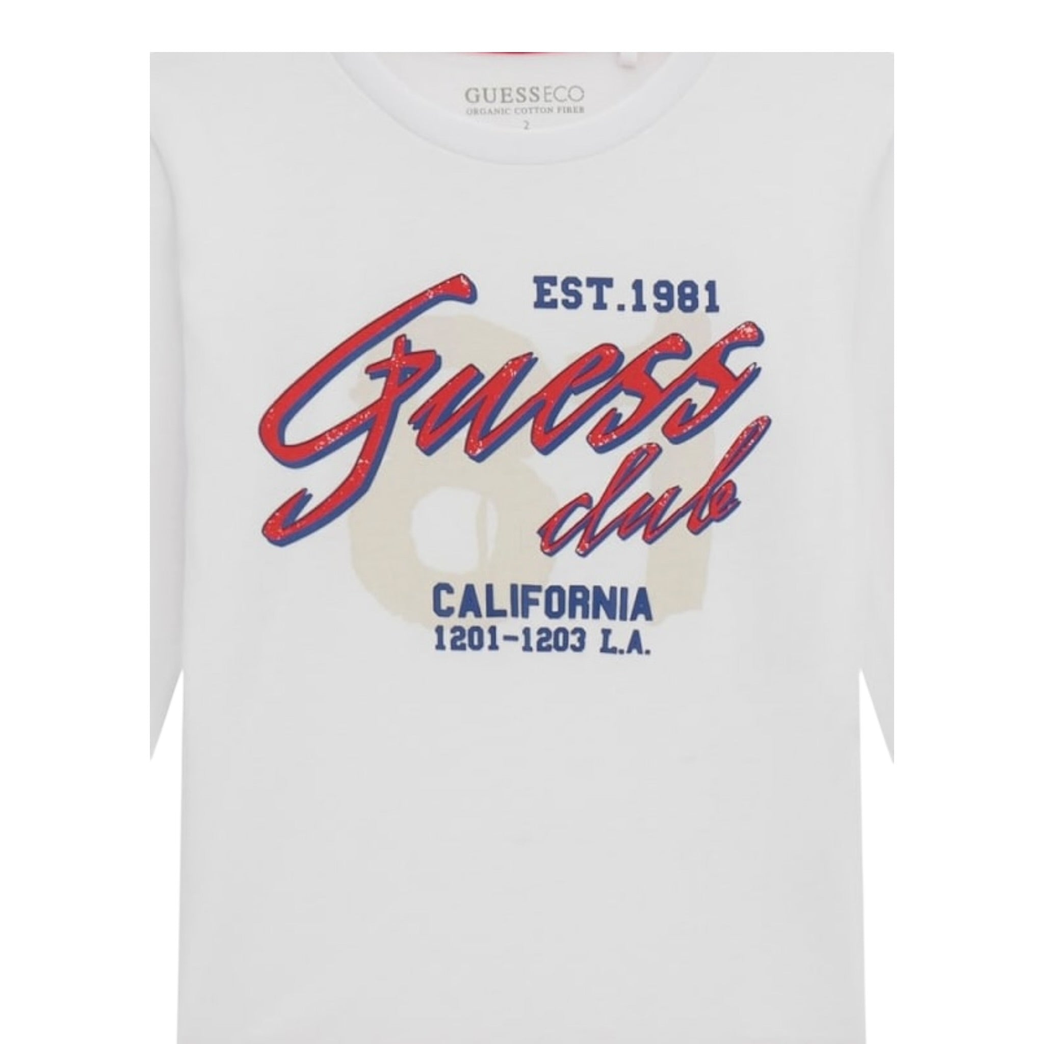 Guess Shirt tinta unita con Stampa Bianco per Bambino N5YI15K8HM4X BIANCO GUESS 