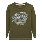 Guess Shirt tinta unita con Stampa Verde per Neonato N5YI15K8HM4XN VERDE GUESS 