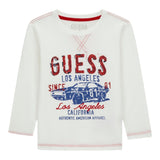 Guess Shirt tinta unita con Stampa Bianco per Neonato N5YI18K8HM0 BIANCO GUESS 