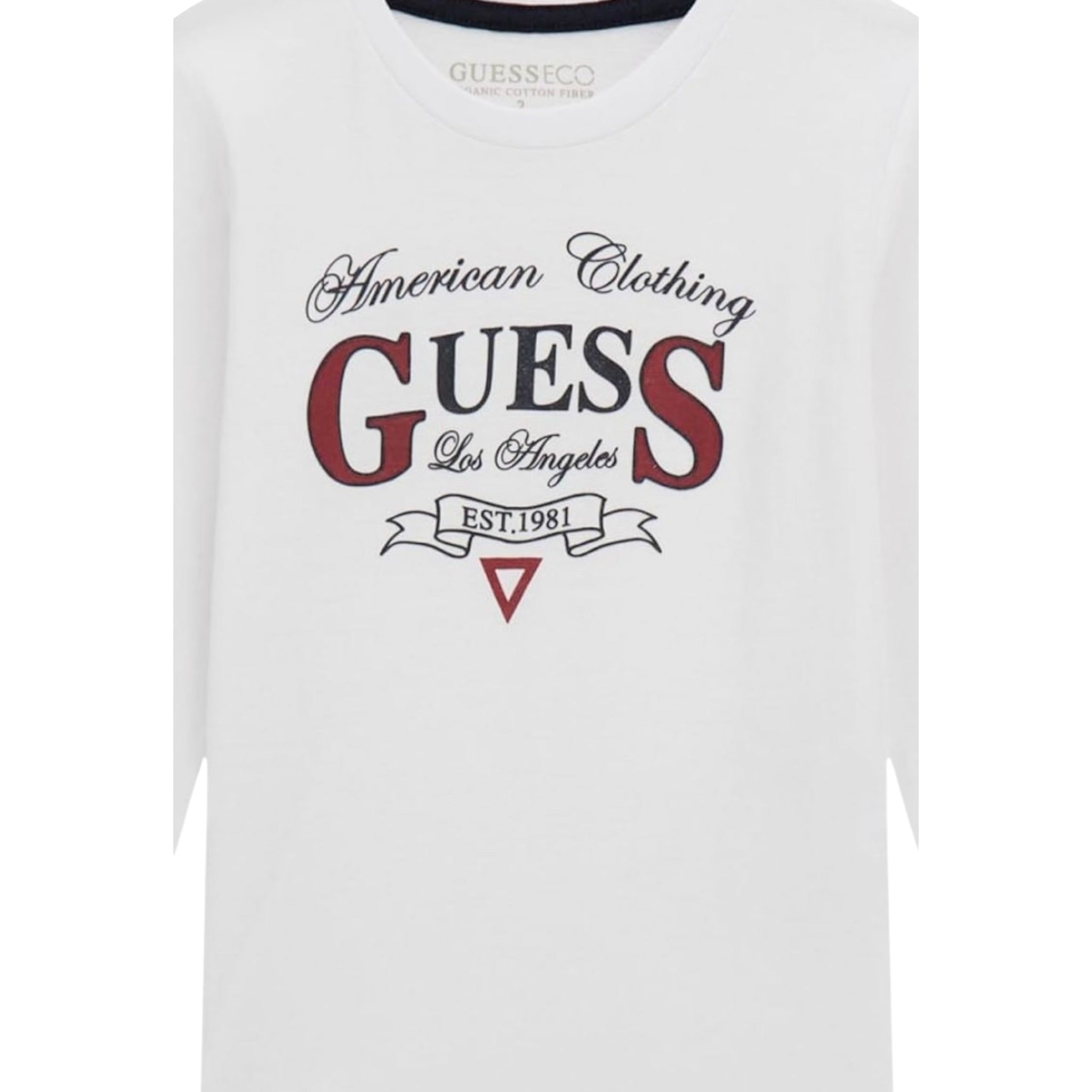 Guess Shirt tinta unita con Stampa Bianco per Neonato N5YI21K8HM4 BIANCO GUESS 