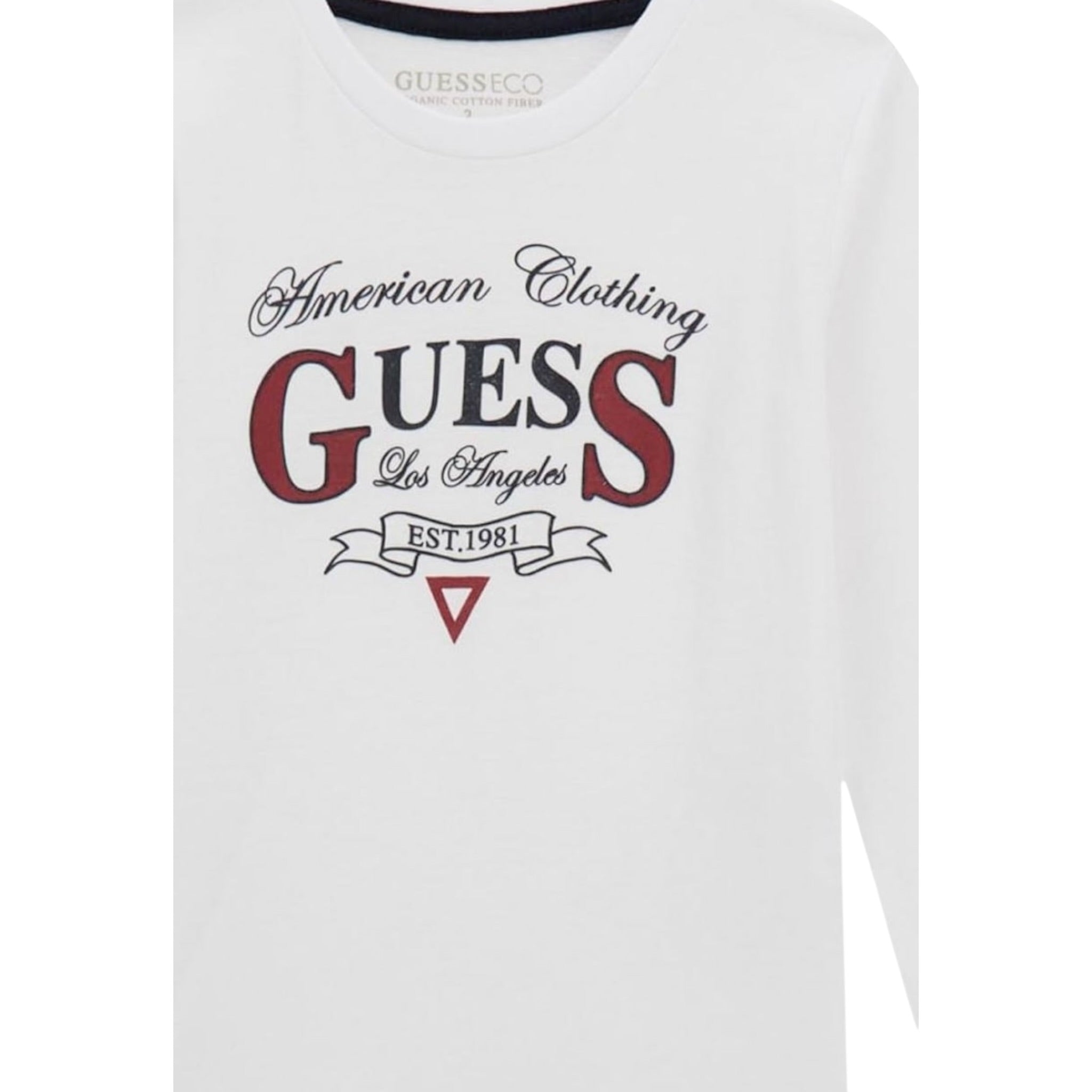 Guess Shirt tinta unita con Stampa Bianco per Neonato N5YI21K8HM4X BIANCO GUESS 