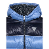Guess Giubbino Bicolore con Cappuccio Blu per Neonato N5YL00W5GY0 BLU GUESS 
