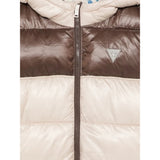 Guess Giubbino Bicolore con Zip E Cappuccio Beige per Neonato N5YL00WEGY00 BEIGE GUESS 