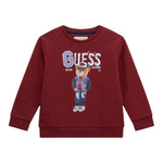 Guess Felpa tinta unita con Stampa Bordeuax per Neonato N5YQ05KA074 BORDEAUX GUESS 