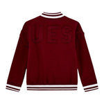 Guess Giubbino Modello College tinta unita con Profili In Contrasto Bordeaux per Neonato N5YQ10K0160 BORDEAUX GUESS 