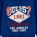 Guess Maglia Girocollo tinta unita con Ricami Blu per Neonato N5YR03Z2VV0X BLU GUESS 