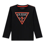 Guess Shirt tinta unita con Stampa Nero per Neonato N84I24K5M20 NERO GUESS 