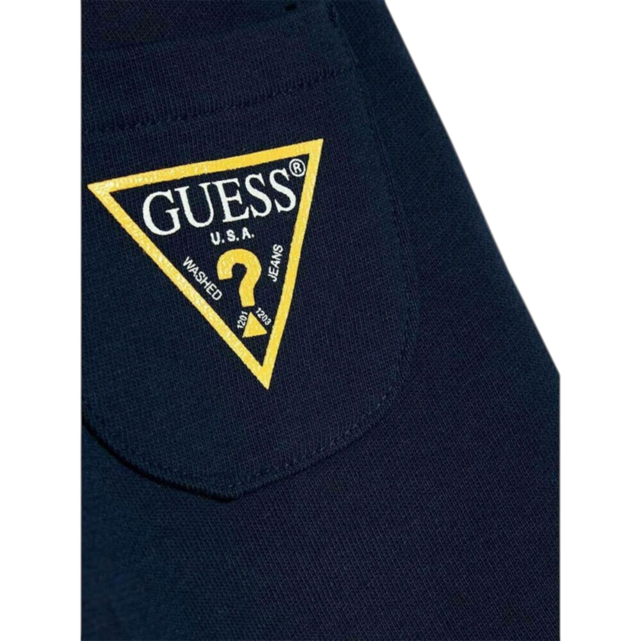 Guess Pantalone tinta unita con Elastico In Vita Modello Tuta Blu per Bambino N93QQ17KAUG0J BLU GUESS 