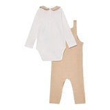 Guess Completo 2Pz Body-Salopette Bicolore Bianco/Beige per Neonato S5YG09K6YW1 BIANCO/BEIGE GUESS 