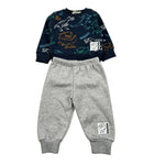 Hashstag For Boys Completo 2 Pezzi Felpa-Pantalone Blu per Neonato 255612 BLU HASHSTAG FOR BOYS 