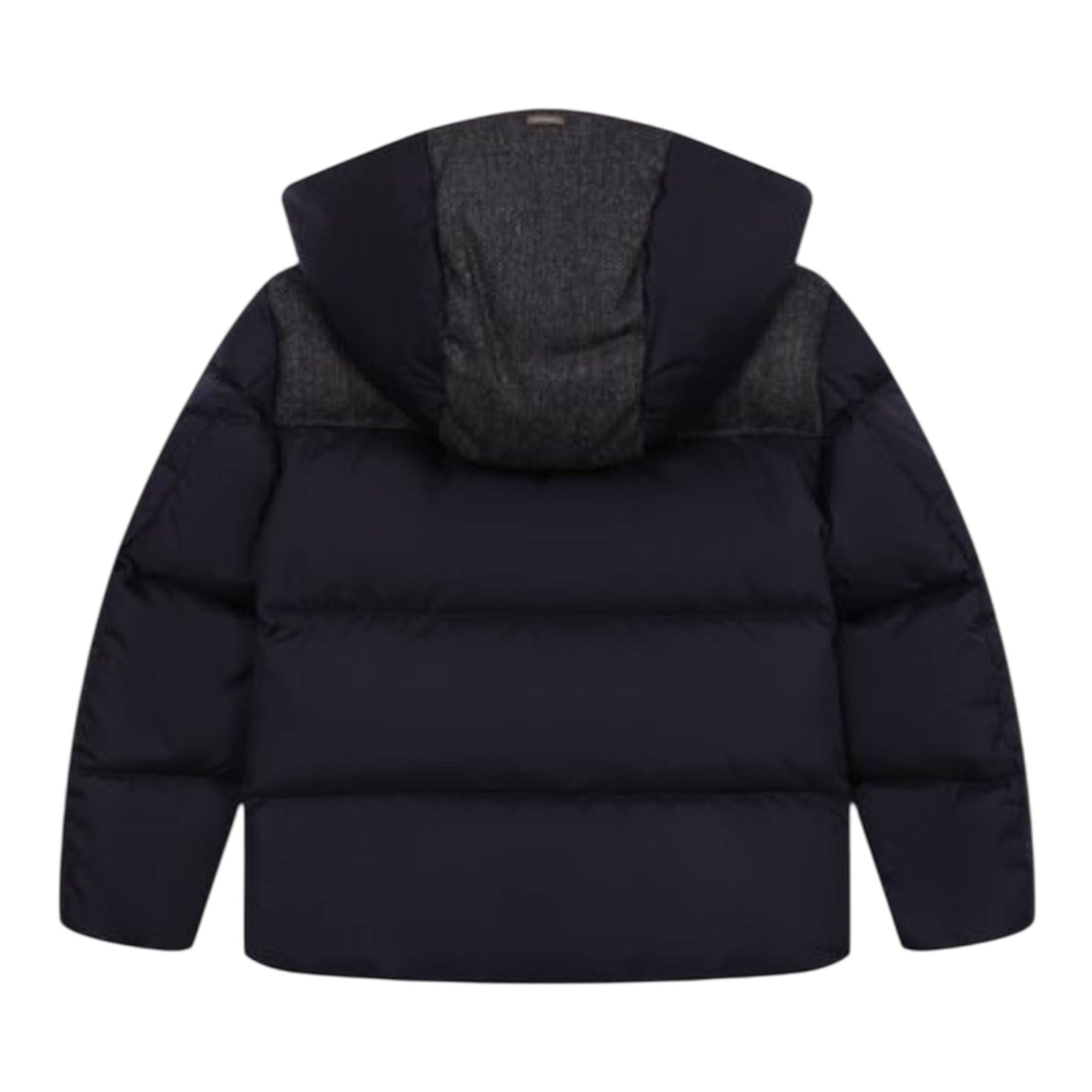 Herno Giubbino tinta unita con Zip E Cappuccio Blu per Bambino PI000158B BLU HERNO 