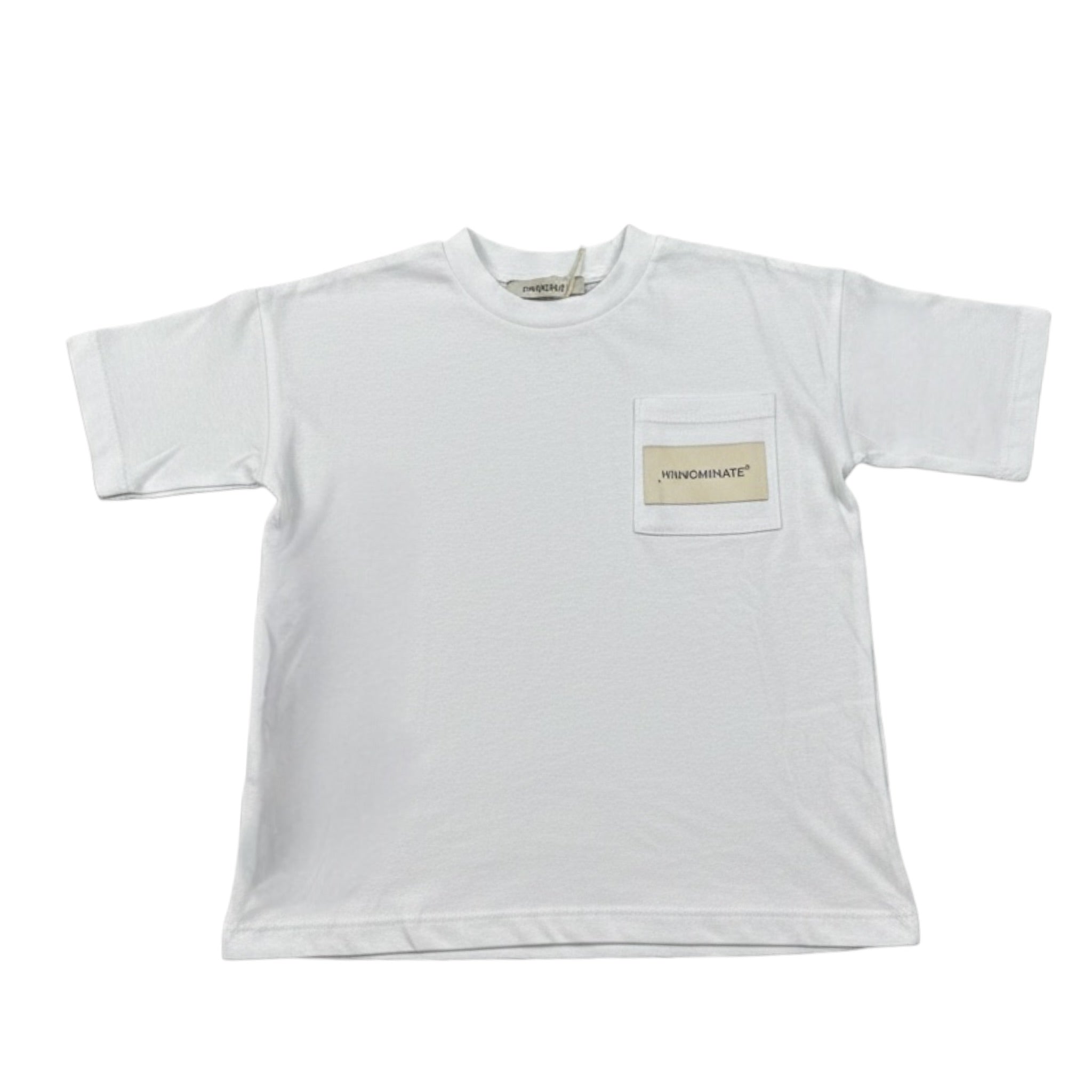 Hinnominate T-Shirt Girocollo tinta unita con Taschino Bianco per Bambino 3631MZ00057 BIANCO HINNOMINATE 