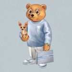 Honeygang Felpa tinta unita con Cappuccio E Stampa Azzurro per Bambino HOODIECXLIX AZZURRO HONEYGANG 