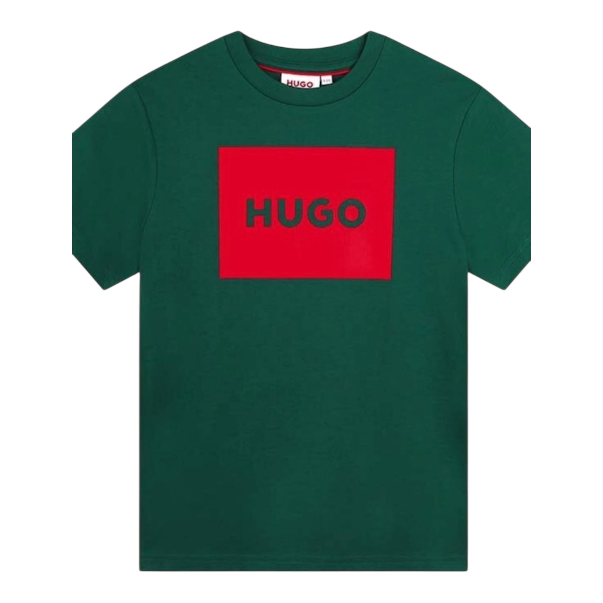 Hugo T-Shirt tinta unita con Stampa Verde per Bambino G00144 VERDE HUGO 