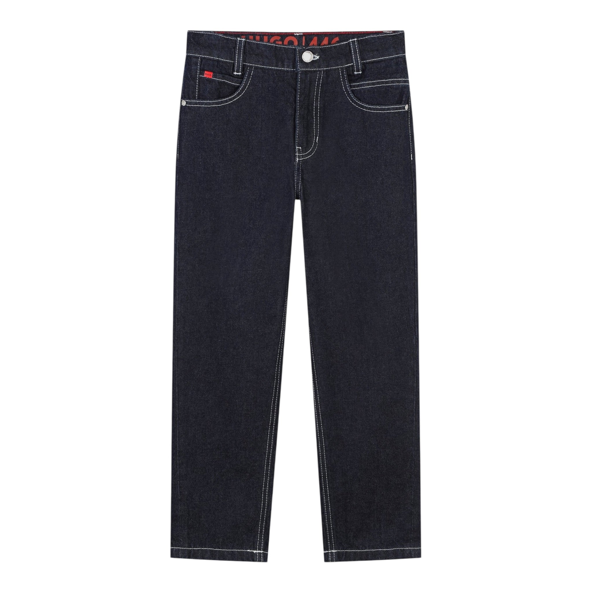 Hugo Jeans tinta unita con Logo Blu per Bambino G00193 BLU HUGO 