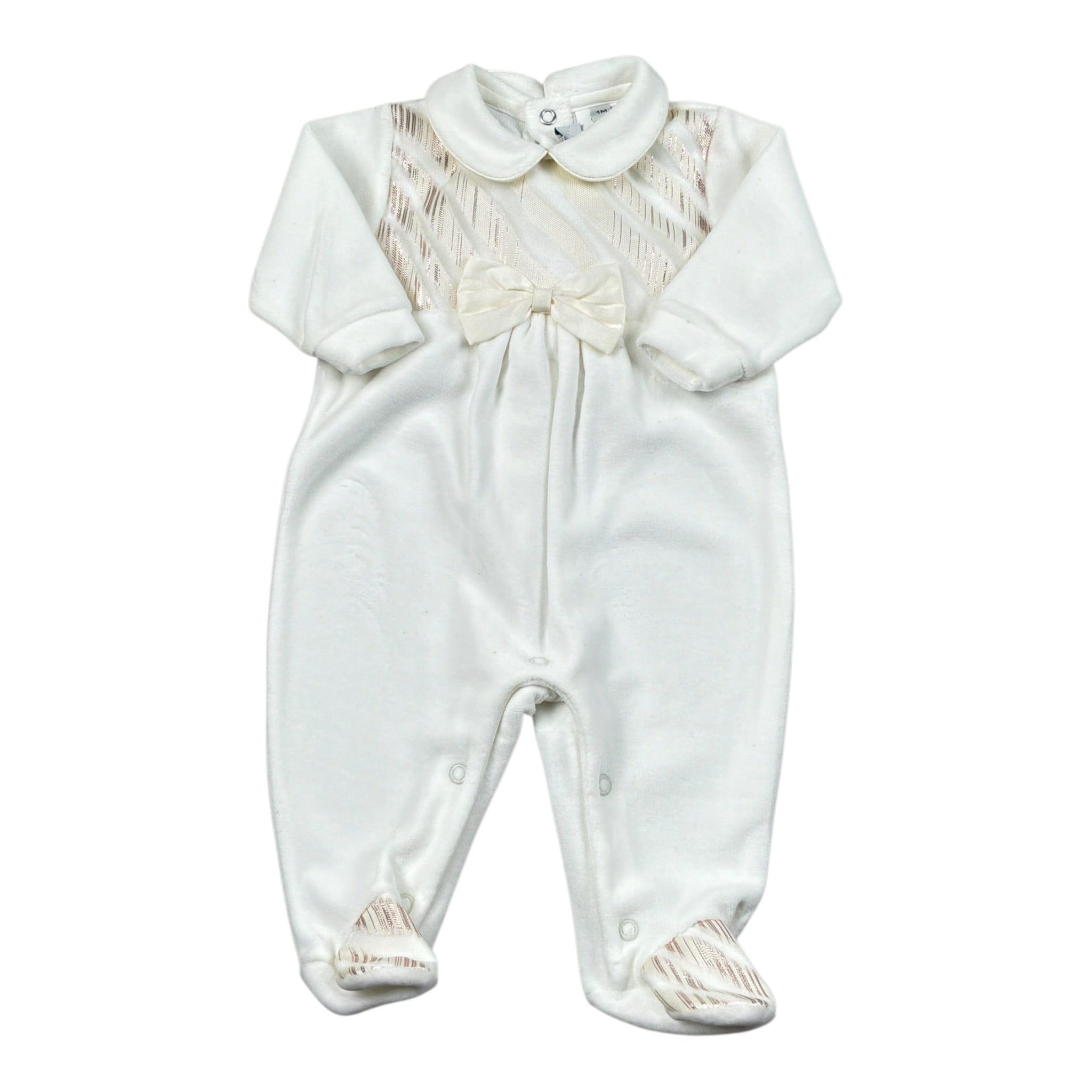 I Delfi Tutina tinta unita con Applicazione Bianco per Neonata 24A4560 BIANCO I DELFI 