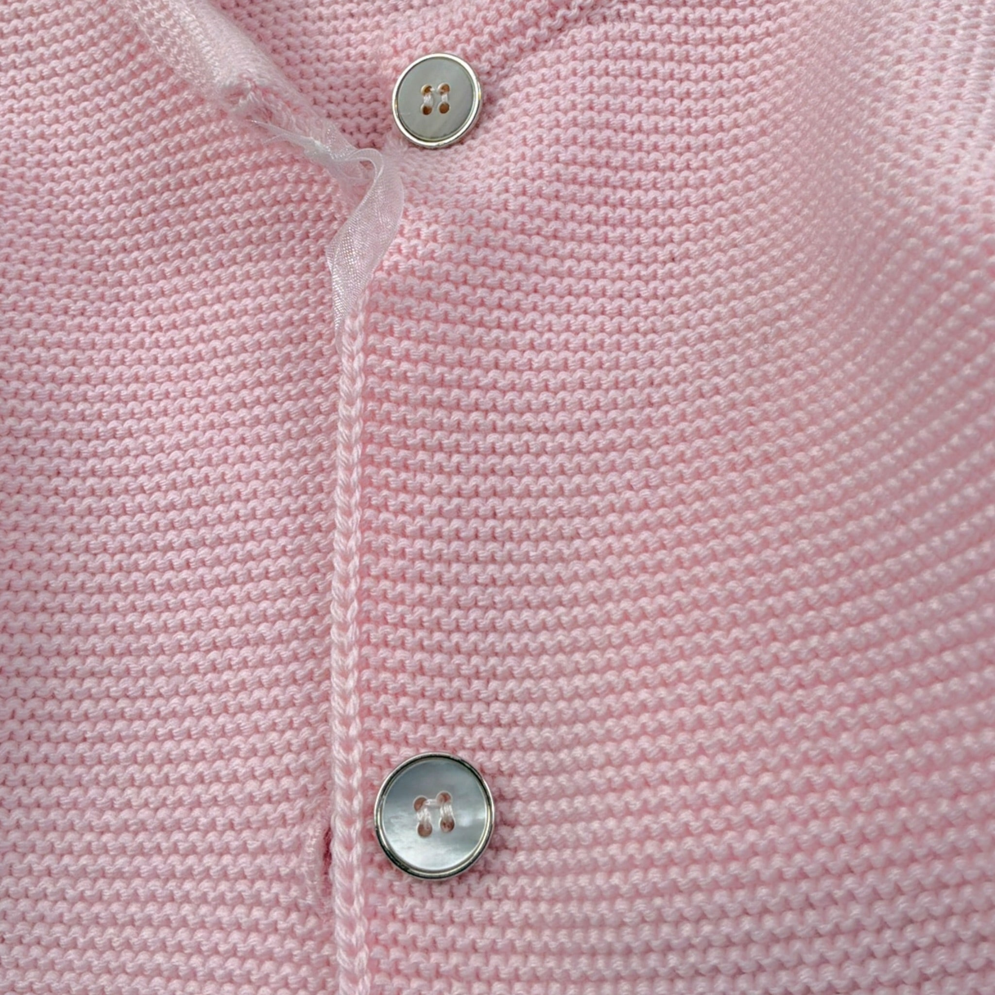 I Delfi Cardigan tinta unita con Bottoni Rosa per Neonata 25A6022 ROSA I DELFI 