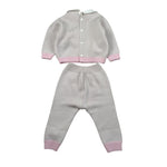 I Delfi Completo 2Pz Pantalone-Maglia tinta unita Beige per Neonata 25A6221 BEIGE I DELFI 