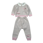I Delfi Completo 2Pz Pantalone-Maglia tinta unita Beige per Neonata 25A6221 BEIGE I DELFI 