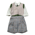 I Delfi Completo 4 Pezzi Gilet-Camicia-Bermuda-Papillon Beige per Neonato 25A6359 BEIGE I DELFI 