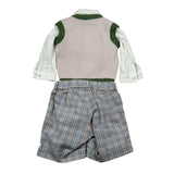 I Delfi Completo 4 Pezzi Gilet-Camicia-Bermuda-Papillon Beige per Neonato 25A6359 BEIGE I DELFI 